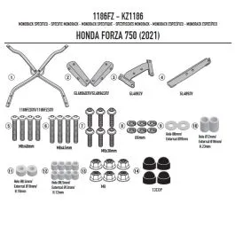 Porta bauletto monokey o monolock per honda forza 750 21-22 Givi 1186fz