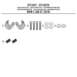 attacchi parabrezza bmw c400gt