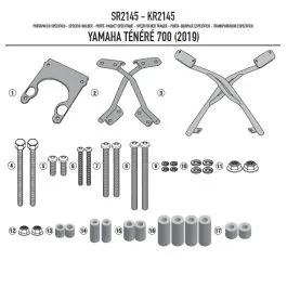 Portabauletto portapacchi YAMAHA T 700 attacco universale bauli Givi 19-22