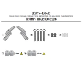 Portapacchi attacco piastra bauletto moto Triumph Tiger 900 givi sr6415