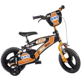 Bici 12 bmx per bambino con rotelle e scudo Dino Bikes