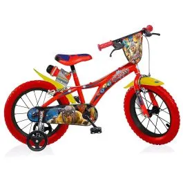 Bici 14 gormiti per bambino con scudo rotelle borraccia parafanghi Dino Bikes