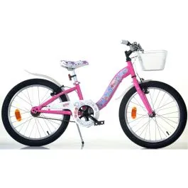 Bici Winx 20 per bambina cestino cavalletto campanello parafanghi Dino Bikes