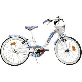 Bici 20 Regina delle nevi Snow frozen Queen bambina con cestino Dino Bikes
