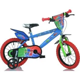 Bici 14 pj masks super pigiamini per bambino scudo rotelle parafanghi Dino Bikes