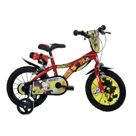 Bici 14 mickey mouse topolino per bambino scudo rotelle borraccia Dino Bikes