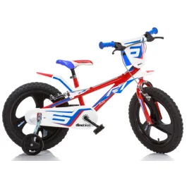 Bici 14 mtb r1 pro cross per bambino con scudo rotelle e parafanghi Dino Bikes