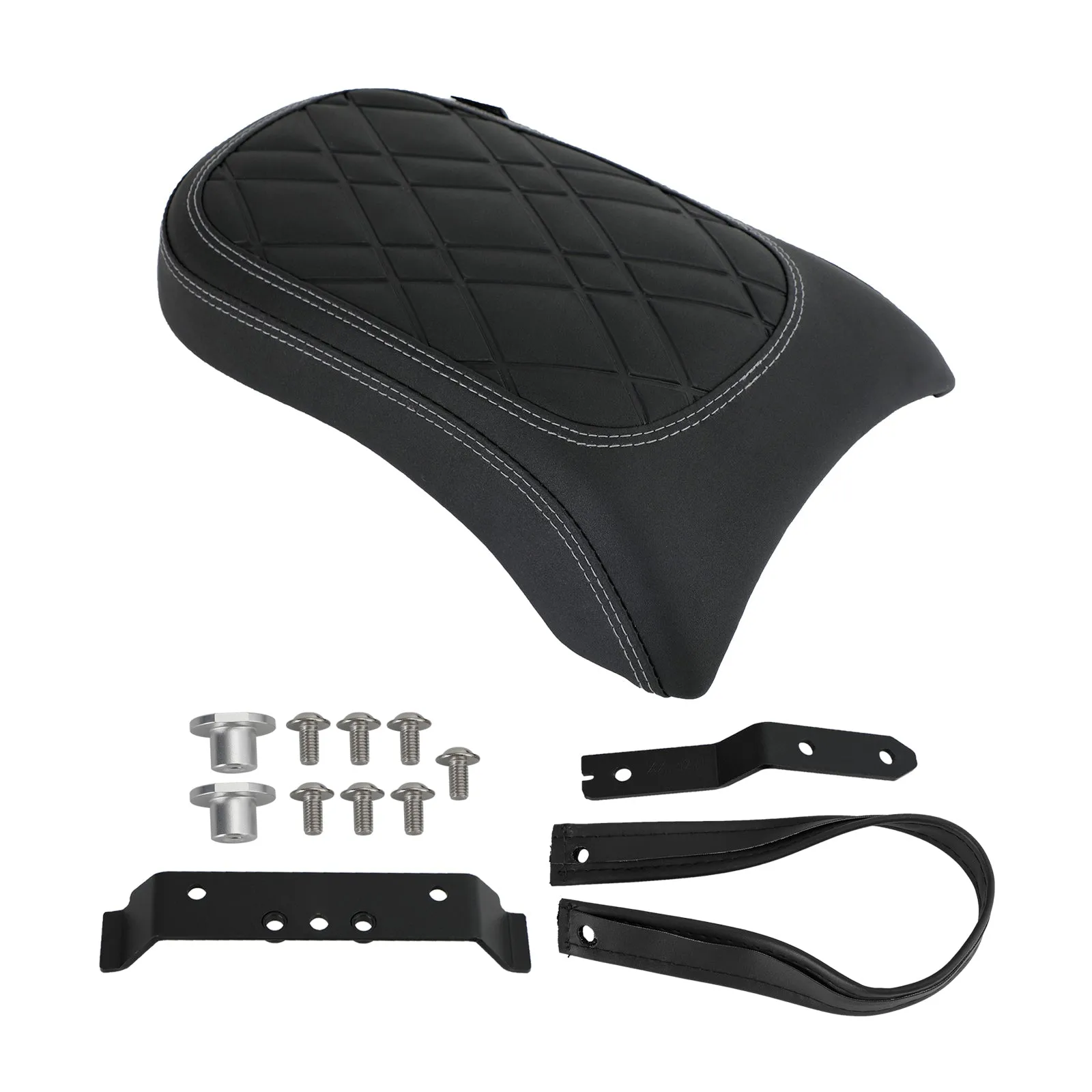 BMW R18 Bikes 2020-2022 2021 Coussin de siège arrière passager Flat Pu Black Grid