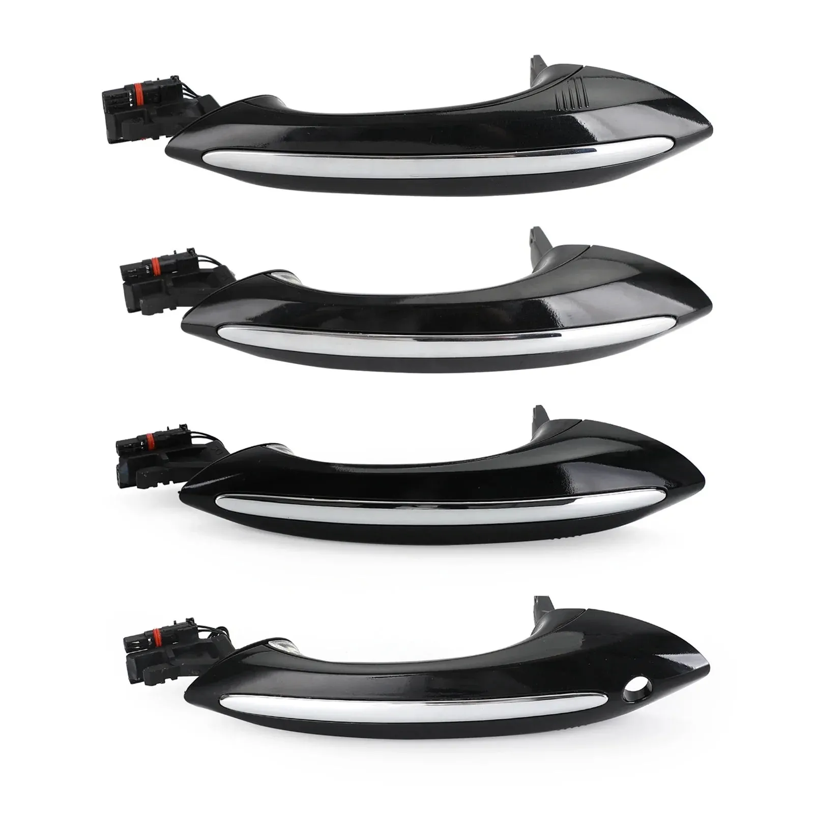 4pcs BMW F10 F01 F02 F06 F11 Poignée de porte extérieure noire 51217231931/32/33/34