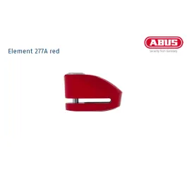 lucchetto blocca disco freno Abus 277a rosso con allarme 100db