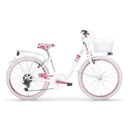 Bici 26 fleur bianca con cambio 6 velocità