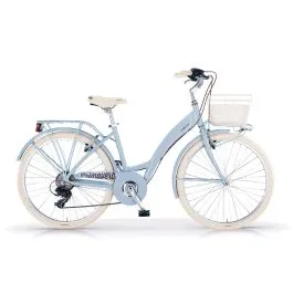 bici 28 primavera azzurro 6 velocità per donna in alluminio