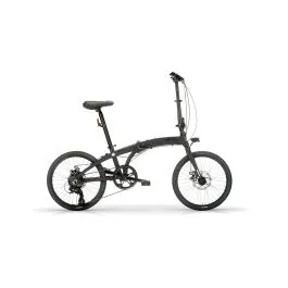 bici 20 pieghevole snap nera carbike 7 velocità alluminio