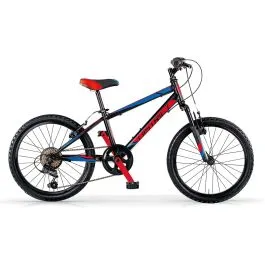 bici 20 mtb district forcella ammortizzata 6 v nero rosso