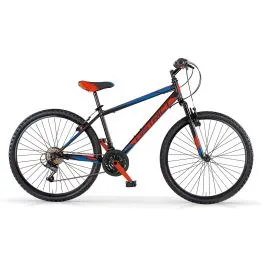 Bici 24 district mtb uomo 18 v forcella ammortizzata neon red