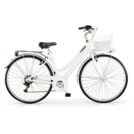 bici 28 central olanda donna 6v alluminio bianco perla