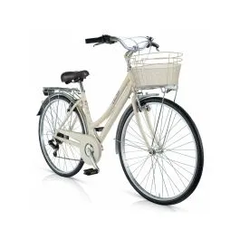 Bici 28 city bike 6 velocità shimano alluminio crema donna MBM CENTRAL