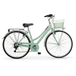 Bici 28 central city bike donna 6 velocità alluminio menta cestino optional MBM
