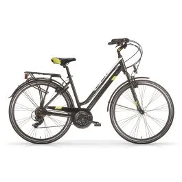 bici 28 split donna nero opaco bianco 21 v forcella ammortizzata