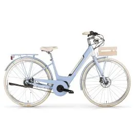 bici ebike 28 primavera donna azzurro elettrica a pedalata assistita mbm