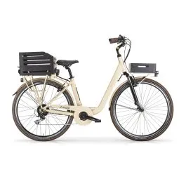 Bici ebike Pulse 28 elettrica a pedalata assistita crema