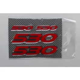 decalco 530 3d rosso (serie 4 pezzi)
