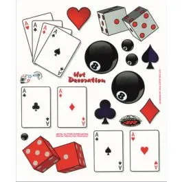 decalco carte da gioco + dadi decor