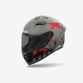 Casco moto scooter Integrale CONNOR DESPERADO Grigio arancione AIROH ECE 2206