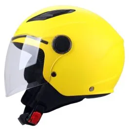 Casco JET JFM per bambino con visiera GIALLO ELETTRICO OPACO