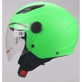 Casco JET JFM per bambino con visiera VERDE ELETTRICO OPACO