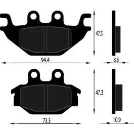Coppia pastiglie freno platinum Kymco Agility Maxi 300i ATV PGO SYM TGB YAMAHA