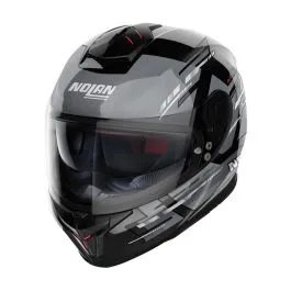 Casco integrale Nolan N80.8 Meteor N-com nero lucido grigio 067