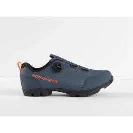Scarpa da bici mountain bike Bontrager Evoke Corazzata Blu/Radioattivo Arancio