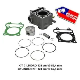 Kit Gruppo Termico Cilindro + Pistone D. 52,4 mm per Honda SH 125 2001-2012 con Guarnizioni