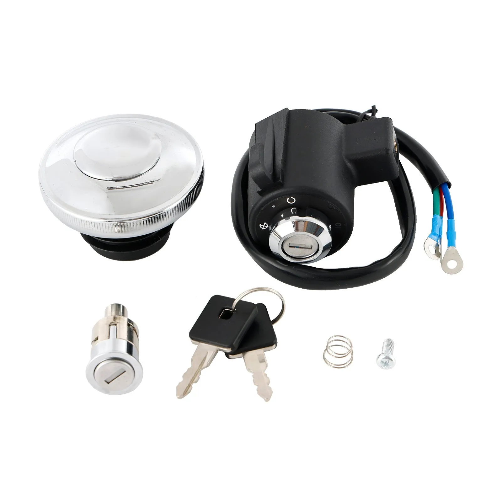 XL 883L/N/R 1200C/CP/N/X XR1200X 1991-2011 Bouchon de remplissage de carburant Commutateur d'allumage