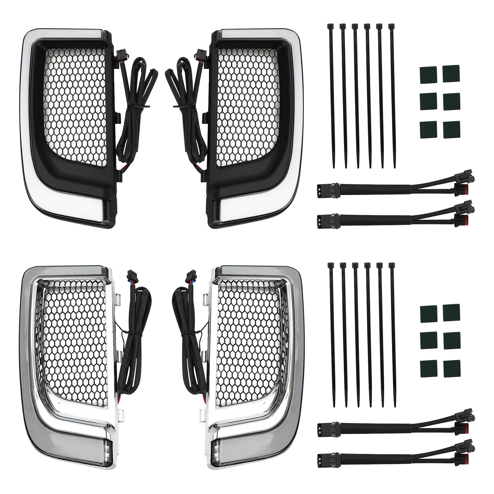 Tracer LED Carénage Inférieur Grilles Inférieures Lumières Pour Electra FLH/T Road Glide Générique