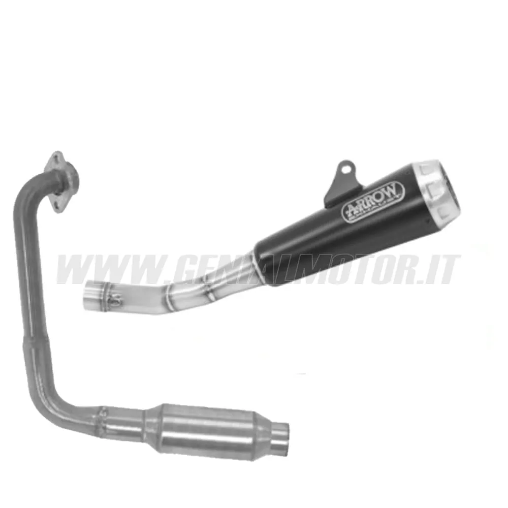 Collettore+terminale Arrow Racing Nichrom Nero Per Yamaha Mt 125 2020-51018MI--51004PRN-148803