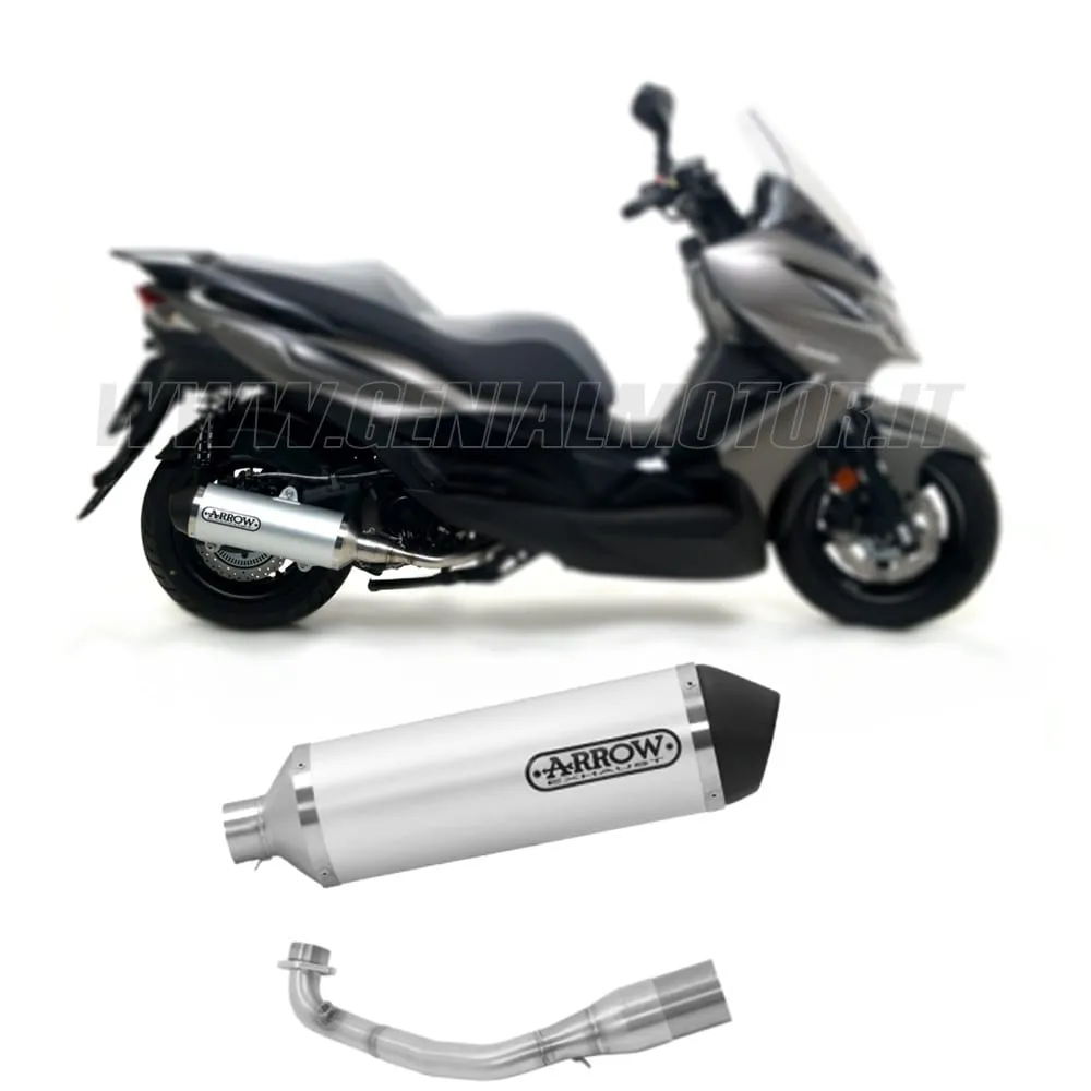 Collettore+terminale Arrow Omologato Alluminio Per Kawasaki J 300 2017 > 2020-53079KZ--53532AN-148585