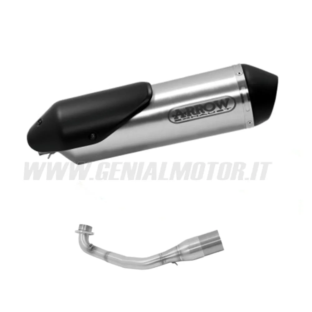 Collettorecatalizzato+terminale Arrow Acciaio Inox Per Kawasaki J 300 2017 > 2020-53079KZ--53532XN-148583