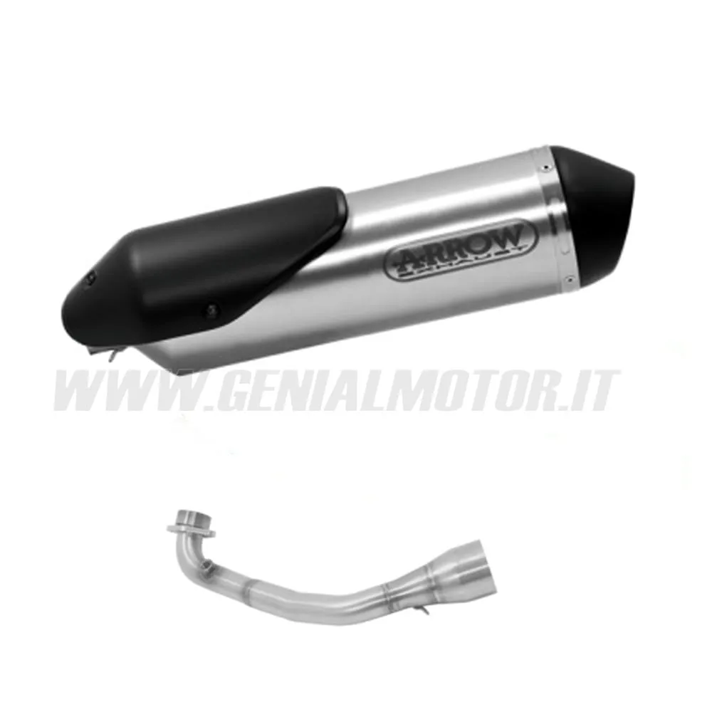 Collettore+terminale Arrow Omologato Acciaio Inox Per Kawasaki J 300 2017 > 2020-53079MI--53532XN-148584