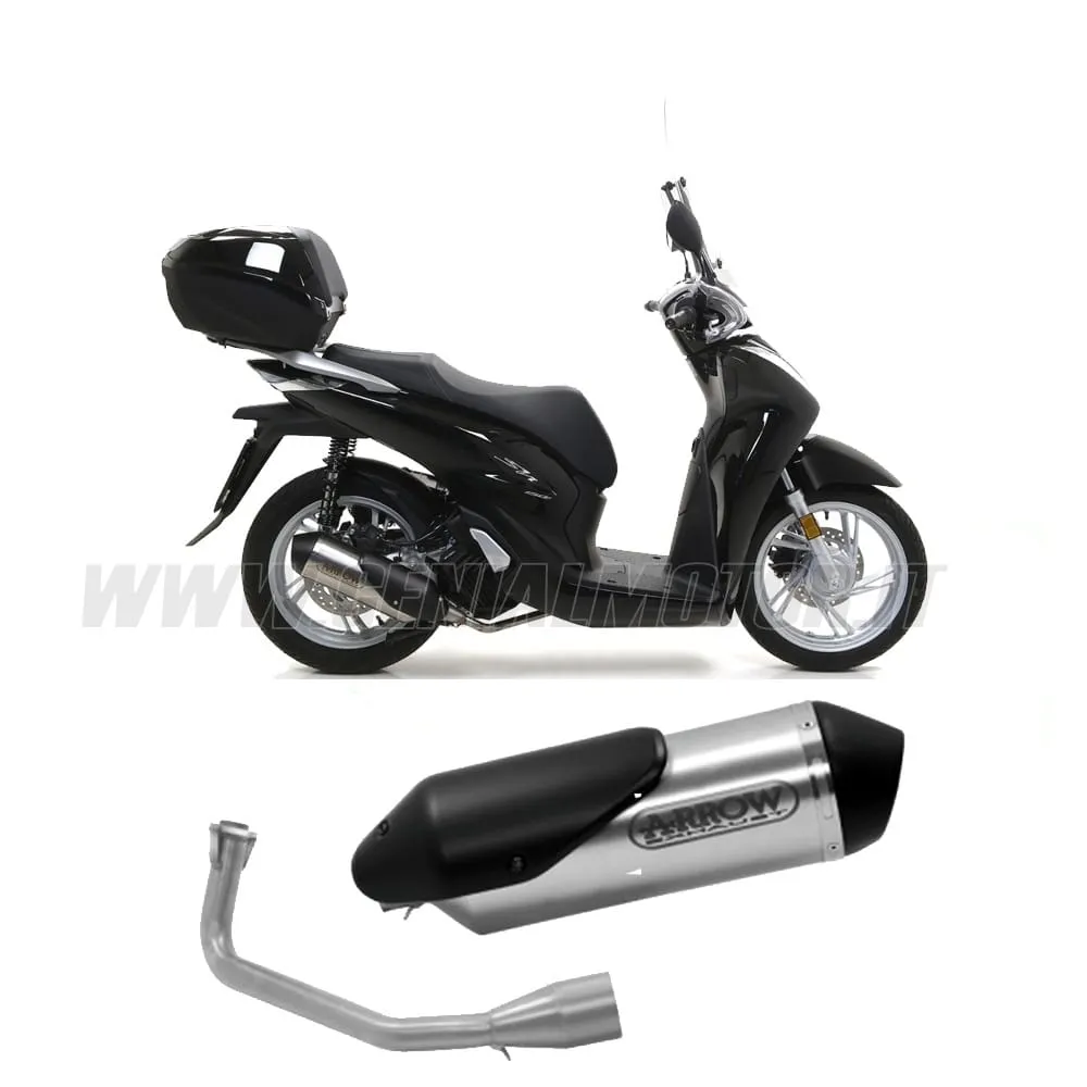 Collettore+terminale Arrow Omologato Acciaio Inox Per Honda Sh 150i 2020-53081KZ--53534XN-148969