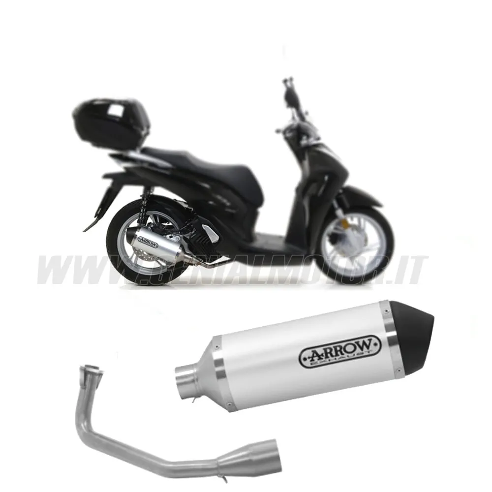 Collettore+terminale Arrow Omologato Alluminio Per Honda Sh 125 2020-53081MI--53534AN-148958