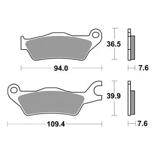 PASTIGLIE FRENO ANTERIORE SBS 951HS