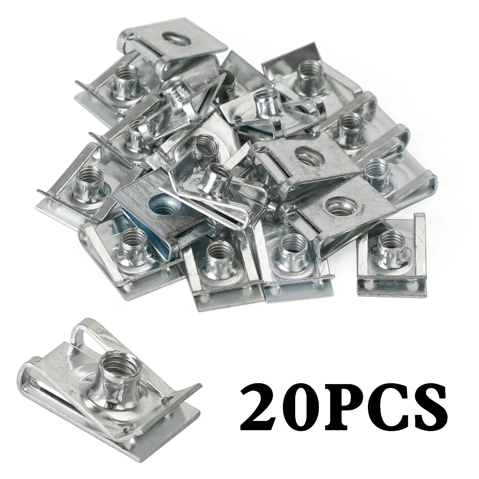 20x Carénage Clips M6 6mm Carrosserie Panneau Spire Clip Moto Vitesse Clips U Écrou Générique