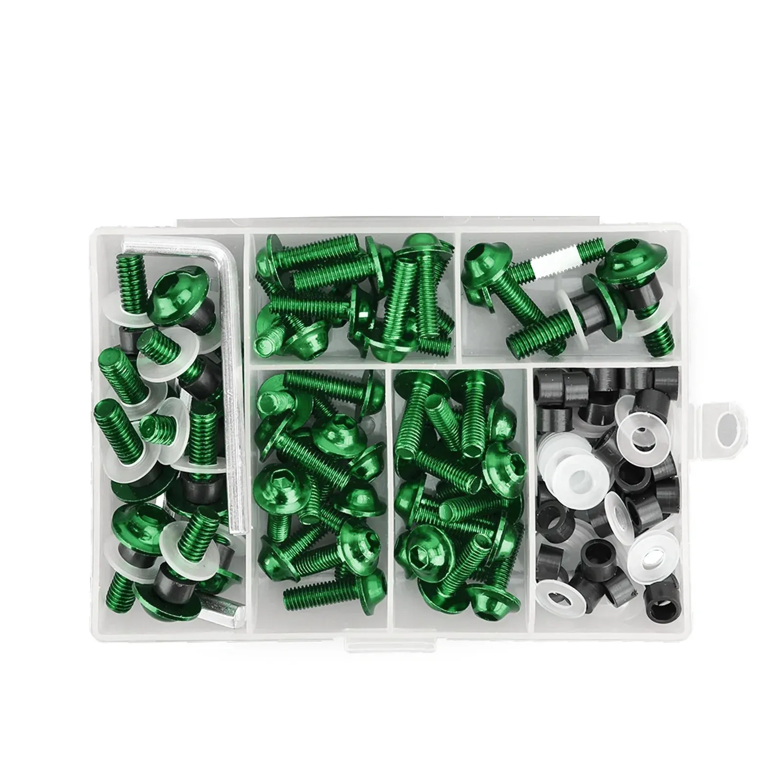 158x Fixation Clip Vis Boulon Kit Moto Sportbike Pare-Brise Carénage Vert Générique