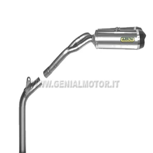 Terminali Di Scarico + Raccordo Arrow Street Thunder Alu Yamaha Fz6 2004 > 2006-71272MI--71681AK-97079