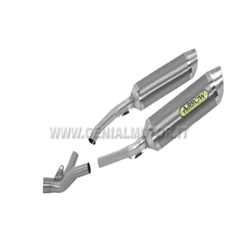 Terminali Di Scarico + Racc Arrow Thunder Titan Suzuki Gsx-r 1000 2007 > 2008-71365MI--71721PO-96608