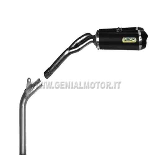 Terminali Scarico + Racc Arrow S Thunder Allu N Yamaha Fz6 Fazer S2 2007 > 2011-71371MI--71681AKN-97100