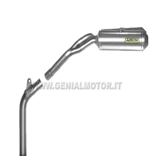 Terminali Scarico + Racc Arrow S. Thunder Allu Yamaha Fz6 Fazer S2 2007 > 2011-71371MI--71681AO-97102