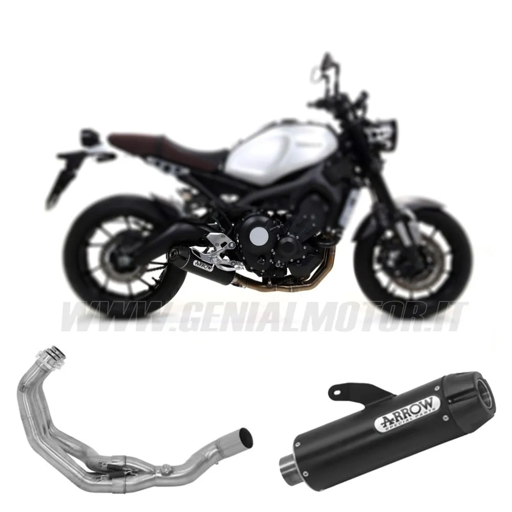 Collettori+terminale Arrow Omologato Acciaio Inox Nero Per Yamaha Xsr 900 2019 > 2020-71620KZ--71849JRN-148862